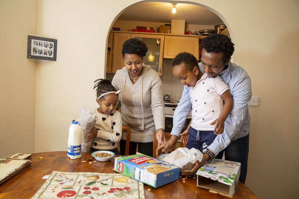 Encouraging language development with household activities