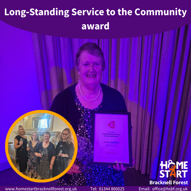Long‑Standing Service to the Community Award at the Pride of Bracknell Awards